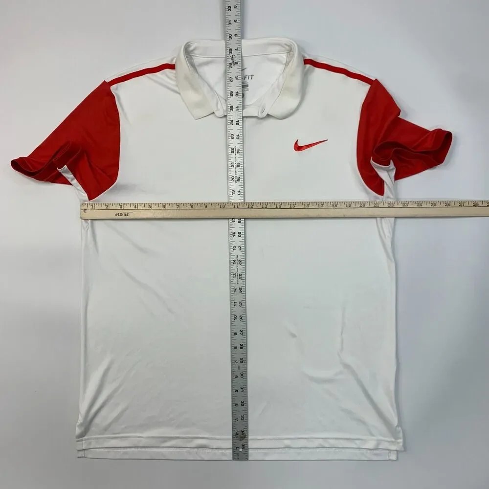 Nike Golf Shirt Mens XL Extra Large Performance Dri Fit Advantage Split Hem Polo